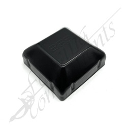 [2032-BLK] 65x65mm Steel Square Cap Pre-Gal 1.2mm thick (Black)