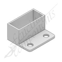 [3009NC] 50x25 Fence Bracket Horizontal Aluminium