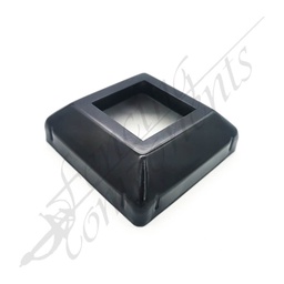 [4315BLK] Post Base Cover 50x50 Peak Style Gal Steel (Satin Black)
