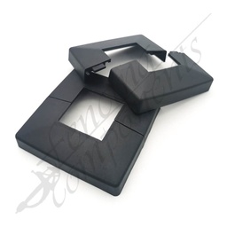 [4350BLK] 2 Piece Post Base Cover 50x50 Hole Plastic (Black)