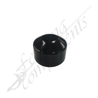 32NB Steel Round Cap Pre-Galv (Inner Ø 43mm)(Black)