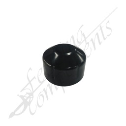[6002BLK] 32NB Steel Round Cap Pre-Galv (Outer Ø 42.16mm)(Black)