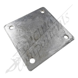 [8000] 4 Hole Flat Plate 150x150x5mm Galvanized Steel