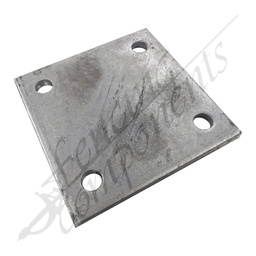 [8011] 4 Hole Flat Plate 150x150x10mm Galvanized Steel (4H15015010-HDG)