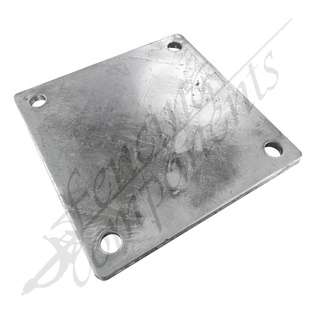 4 Hole Flat Plate 200x200x10mm Galvanized Steel (4H20020010-HDG 8012/8013 )
