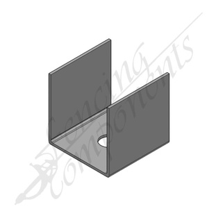 U Bracket for 50x50 post Galvanised steel (fits inside SHS)