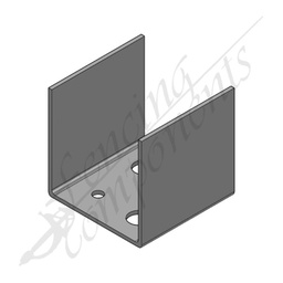 [8043] U Bracket for 75x75 post Galvanised steel (fits inside SHS)