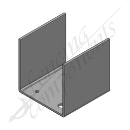 [8044] U Bracket for 90x90 post Galvanised steel (fits inside SHS)
