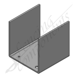 [8045] U Bracket for 100x100 post Galvanised steel (fits inside SHS)