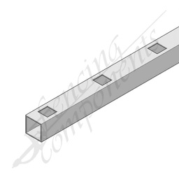 [AP40402525SP2416-115] Alu Single Punched 40x40 1.6mm 2.4m (25SQ - 90 Gap/115mm Centres)