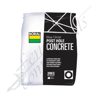Boral (BLACK) Post Hole Concrete Mix 20kg (72/Pallet)12-