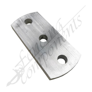 Aluminium Mounting Plate 110x50x5mm Thick 3 Holes
