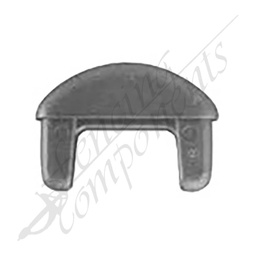 [7516-pdome] 75x16mm Aluminium Rectangular Dome Picket End Cap (EC03-1)