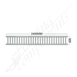 [FPAMILL2403] Aluminium Floodway Flat Top Panels 0.3mH x 2.4mW (Mill Finish) x