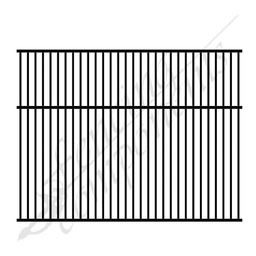 [FPABLK2418] Aluminium Fence Pool Panel FLAT TOP 2.4W x 1.8H 71mm Gap [Reversible](Satin Black)