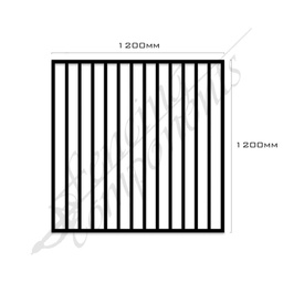 [FPABLK-G-1212] Aluminium FLAT TOP Gate 1.2W x 1.2H (Satin Black)