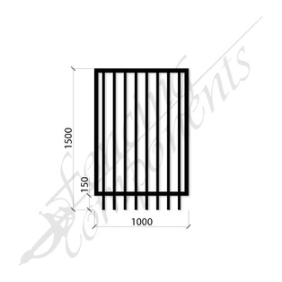 PEDESTRIAN FLAT TOP SECURITY DET GATE 1.0mW x 1.5mH (Black) (CD115, 40x40 Rail, 25x25 Vertical)