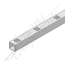 [GP40402525DP2416-115] Punched Double 40x40x2400 1.6 (25SQ - 115mm Centres) Gal Pool Spec