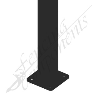 65x65x2250 - 2.0mm Steel Post (Satin Black) w/Feet [ONLY FITS METAL CAP]