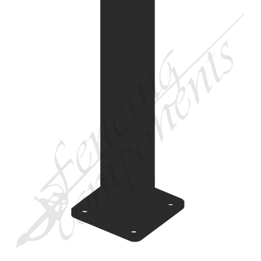 65x65x2100 - 2.0mm Steel Post (Satin Black) w/Feet [ONLY FITS METAL CAP]