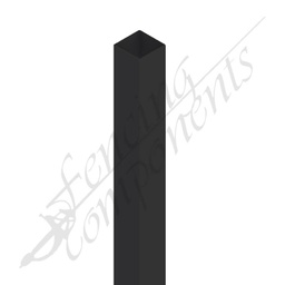 [PBLK5030] 50x50x3000 3.0m Steel Post (Satin Black)