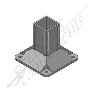 Aluminium Post Bracket Internal - Uncoloured (Fits 50x50 Post)