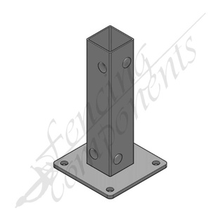 Steel Post Bracket Internal 50x50x1.6 / 100x100 Baseplate (#8020a)