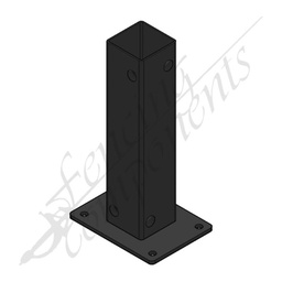[PB-6516-HDG-BLK] Post Bracket Internal 65x65x1.6mm (Satin Black)(#8021blk)