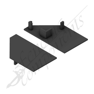 Black Cap for Modular Slat Panel Frame (Right)