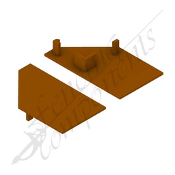 [APBRWCAP-R] Brown Cap for Modular Slat Panel Frame (Right)