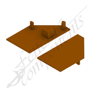 Brown Cap for Modular Slat Panel Frame (Left)