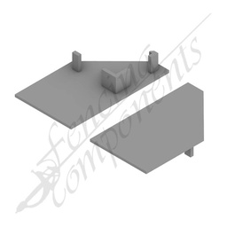 [APGRECAP-L] Grey Cap for Modular Slat Panel Frame (Left)