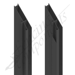 [ASBLKGF60] ModuSlat© Aluminium Gate Frame 6m - Satin Black