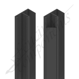 [ASBLKPF50] Satin Black Slat Panel Frame 5m