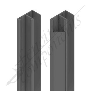 Monument/ Gunmetal Grey/ Monolith Slat Panel Frame 5m