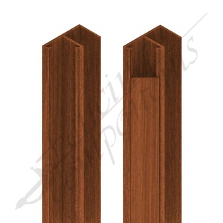 Timber Look (Dark Cedar) Slat Panel Frame 5m