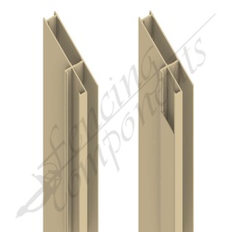 [ASTERGF60] ModuSlat© Aluminium Gate Frame 6m - Paperbark
