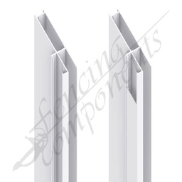 [ASWHIGF60] ModuSlat© Aluminium Gate Frame 6m - Pearl White