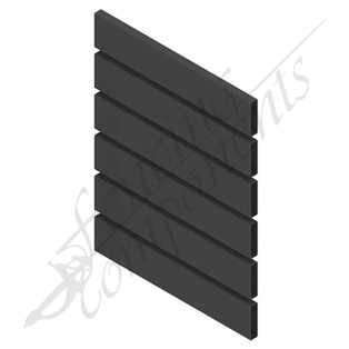 Satin Black Modular Slat 65x16x1.4mm 6.5m