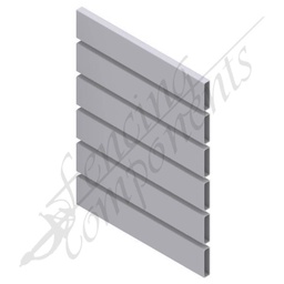 [AP65166514FRO] ModuSlat© Aluminium Slat 65x16x1.4mm 6.5m - Frost / Off White