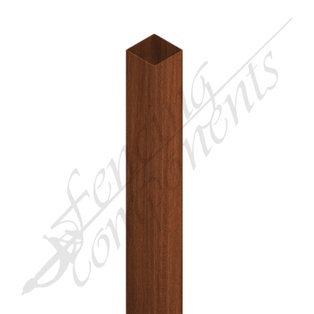 Dark Cedar (Timber) Aluminium Post 50x50x6500 1.6mm
