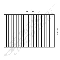 [FPABLK-G-1812] Gate Aluminium FLAT TOP 1800W x 1.2H (Satin Black)