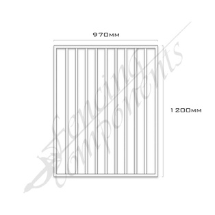 Aluminium Pool Certified FLAT TOP Gate 970W x 1.2H (Frost/ Surfmist/ Off White)