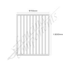 [FPAFRO-G-9712] Aluminium Pool Certified FLAT TOP Gate 970W x 1.2H (Frost/ Surfmist/ Off White)
