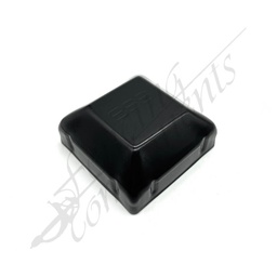 [2031-BLK] 50x50mm Steel Square Cap Pre-Gal 1.2mm thick (Black)