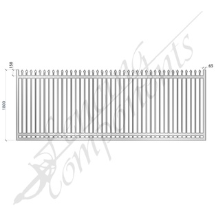 Security Sliding Gate Steel 1.8H x 4W - Gal