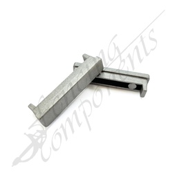 [2150-A] 50x10x1.2mm Aluminium Rectangular Cap FLAT