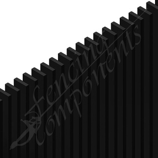Aluminium Slat 65 Blade Fence Panel - 900H x 2400W - Satin Black