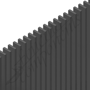 Aluminium Slat 65 Blade Fence Panel - 1500H x 2400W - Monument
