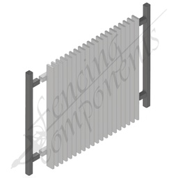 [FPAMON-BL50-G-15H] Aluminium Slat 50 Blade Gate Converter - 1500H - Monument [PAIR]